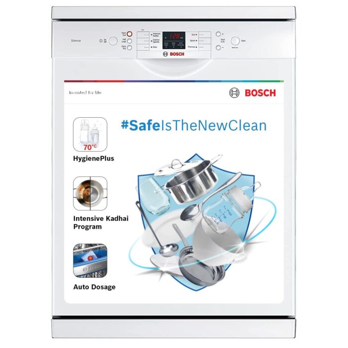 Bosch Adjustable Upper Rack Free Standing Dishwasher, - Image 1
