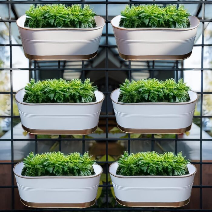 TrustBasket 12 inches, Set of 6 Railing Planter - Image 1