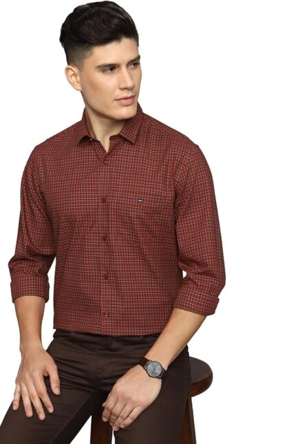 Men's Premium Cotton Easy to Care Slim fit Checks Casual Shirt