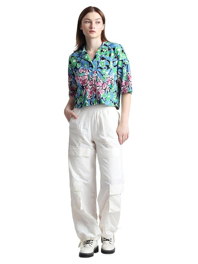 Boxy Floral Printed Casual Shirt ONLY Boxy Floral Printed Casual Shirt - Image 1