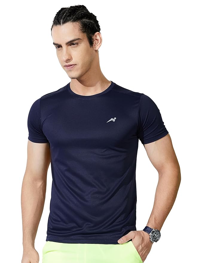Symbol Men's Solid Active Regular Fit Sports T-Shirt Symbol Men's Solid Active Regular Fit Sports T-Shirt - Image 1
