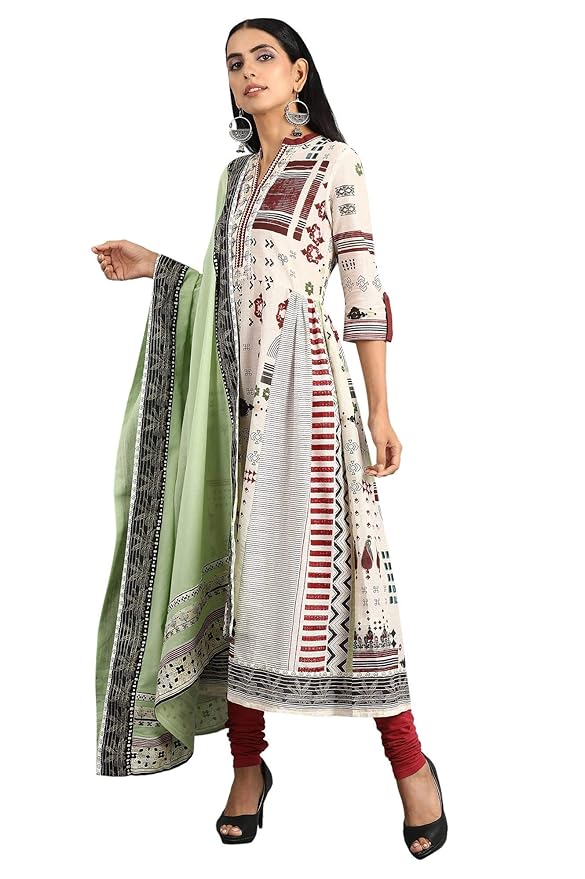 Woman Women's Cotton Kurta Woman Women's Cotton Kurta - Image 1